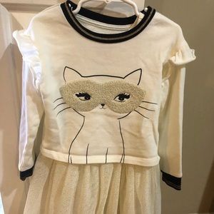 Size 5-dress with sparkle bottom/cat top separate